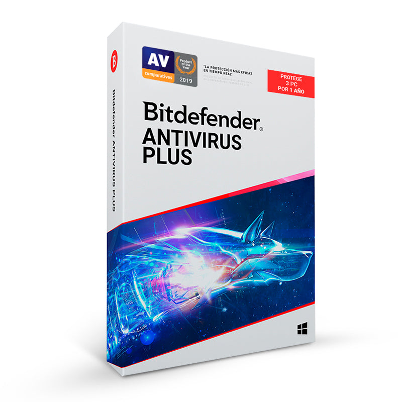 Bitdefender Antivirus Plus - Licencia De 1 Año Para 3 Dispositivos