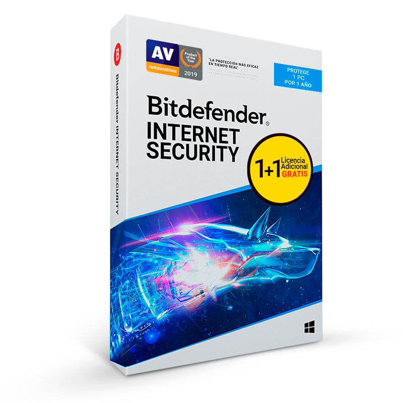 Software Bitdefender Internet Security, Licencia Para 1Pc+1 Adicional, 12 Meses