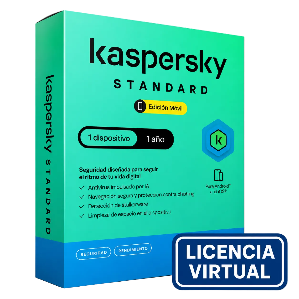 Antivirus Kaspersky Standard, Para 1 Pc, Licencia de 1 Año, Producto Virtual.