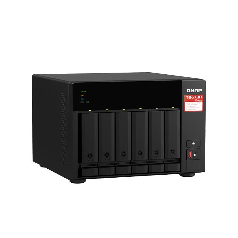 Servidor Nas Qnap Ts-673A-8G, Ryzen V1500B 4C/2.2Ghz, 8Gb Ram Sodimm, Bahias: 6X3.5