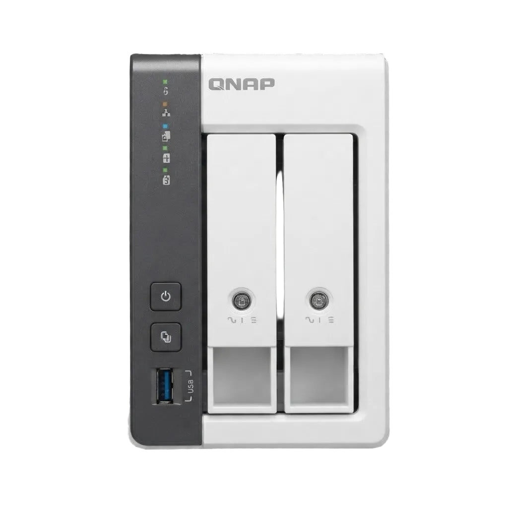Servidor Nas Qnap Ts-216G, Arm Cortex A55 4C/2Ghz, 4Gb Ram (On-Board), Bahias: 2X3.5