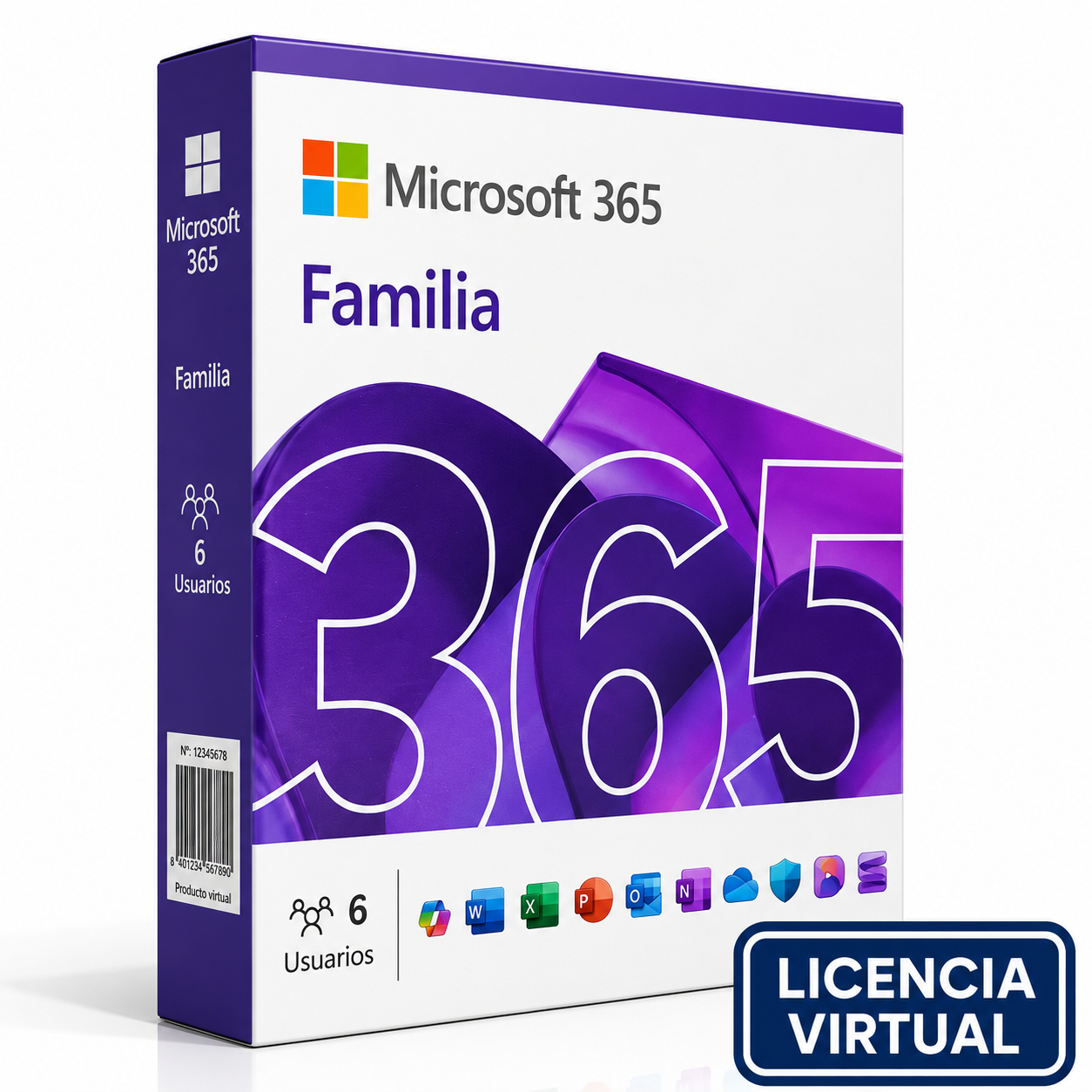 Licenciamiento Virtual (Esd) Microsoft 365 Familia (Licencia De 12 Meses / 1 A 6 Usuarios.