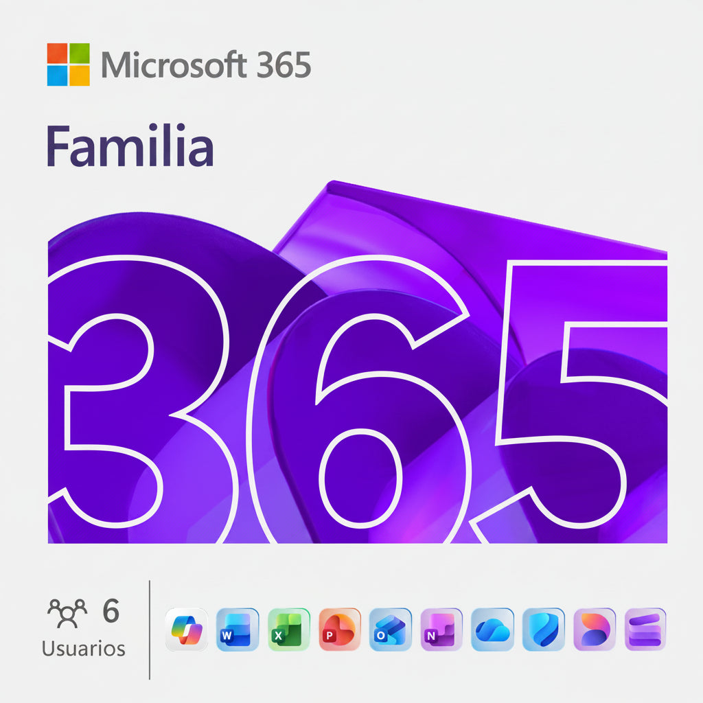 Licenciamiento Virtual (Esd) Microsoft 365 Familia (Licencia De 12 Meses / 1 A 6 Usuarios.