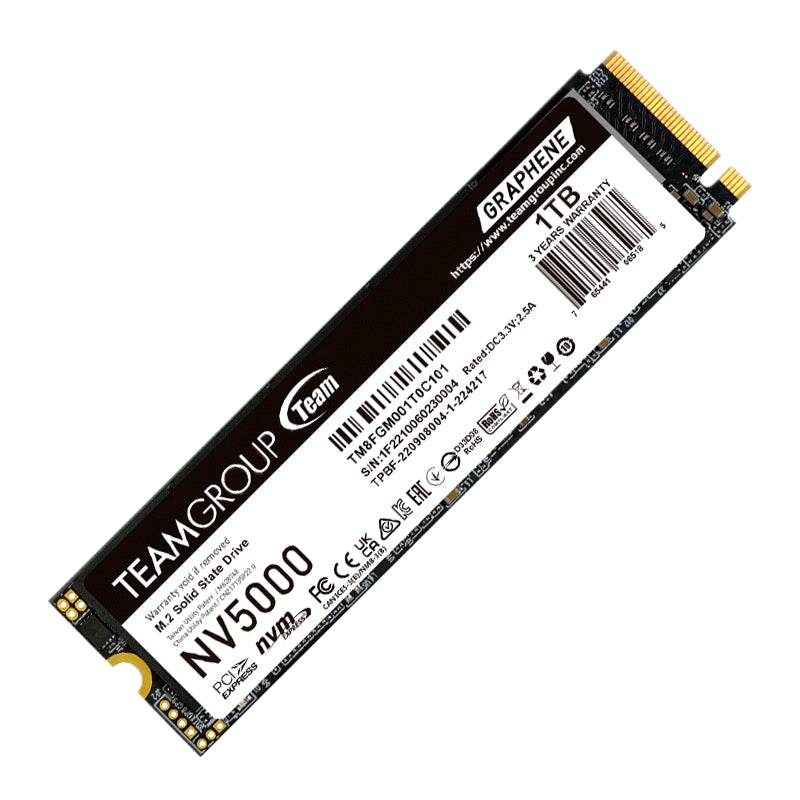 Unidad De Estado Solido Teamgroup Nv5000 M.2 Pcie4.0 Ssd M.2 1Tb, Pcie Gen4X4 Con Nvm