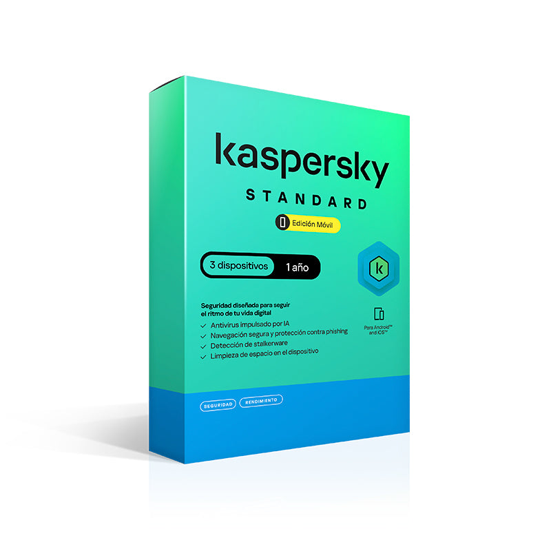 Antivirus Kaspersky Standard, Para 3 Pcs, Lic 1 Año, Producto Virtual.