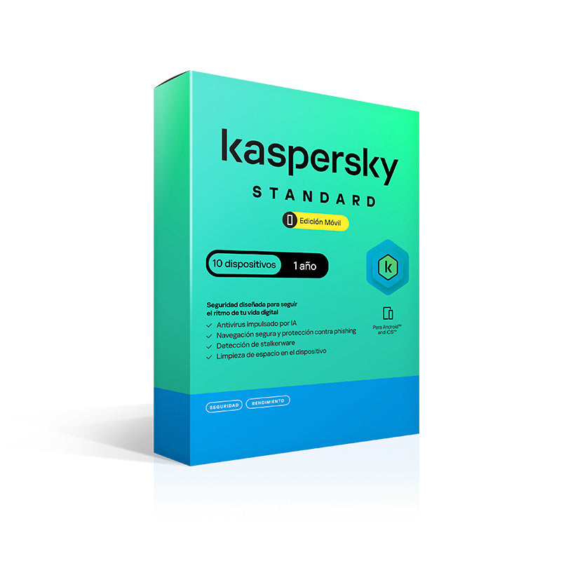 Antivirus Kaspersky Standard, Para 10 Pcs, Lic 1 Año, Producto Virtual.