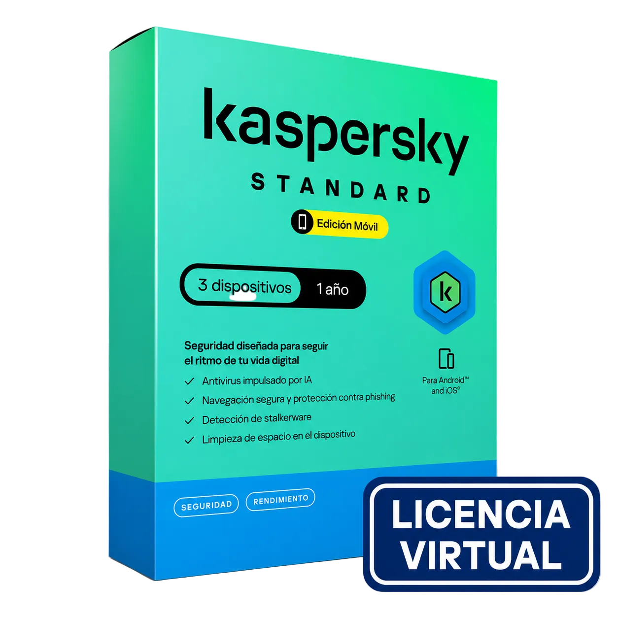 Antivirus Kaspersky Standard, Para 3 Pcs, Lic 1 Año, Producto Virtual.