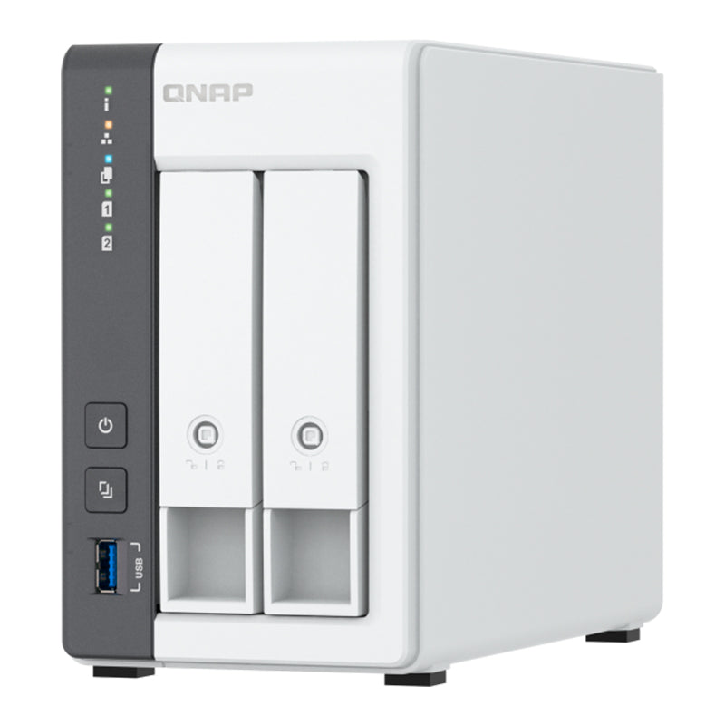 Servidor Nas Qnap Ts-216G, Arm Cortex A55 4C/2Ghz, 4Gb Ram (On-Board), Bahias: 2X3.5