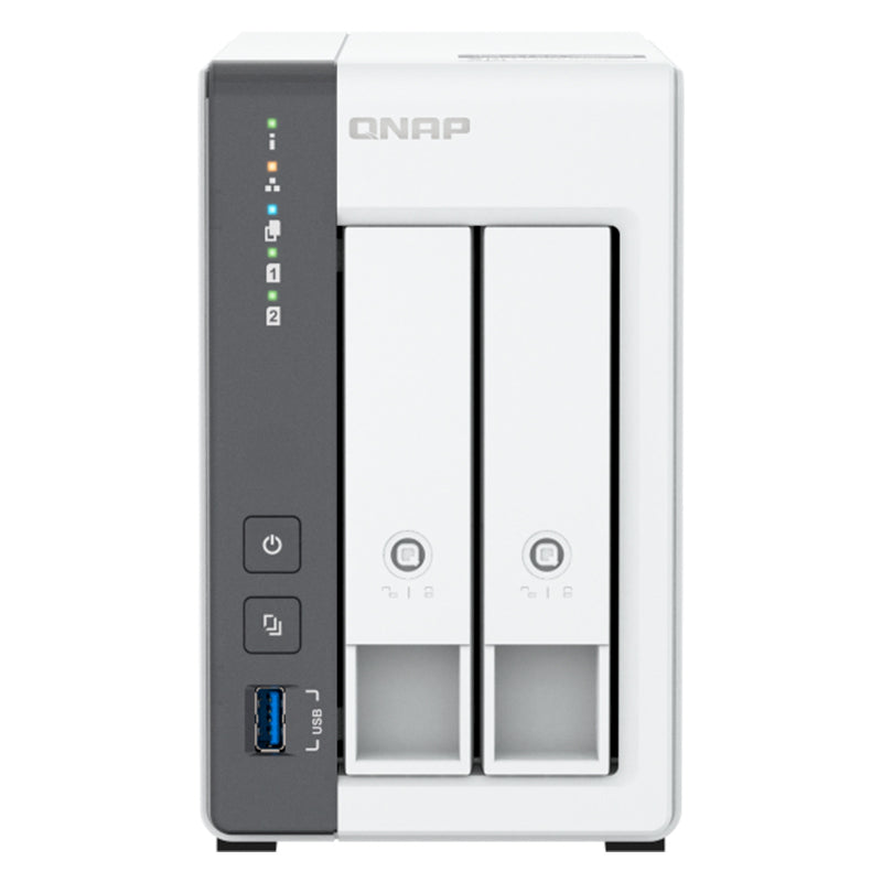 Servidor Nas Qnap Ts-216G, Arm Cortex A55 4C/2Ghz, 4Gb Ram (On-Board), Bahias: 2X3.5