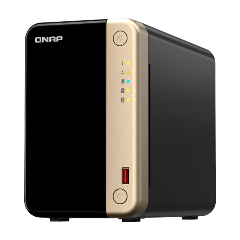 Servidor Nas Qnap Ts-264-8G, Celeron N5095 4C / 2.9Ghz, 8Gb Ram, Bahias: 2 X 3.5 Sat