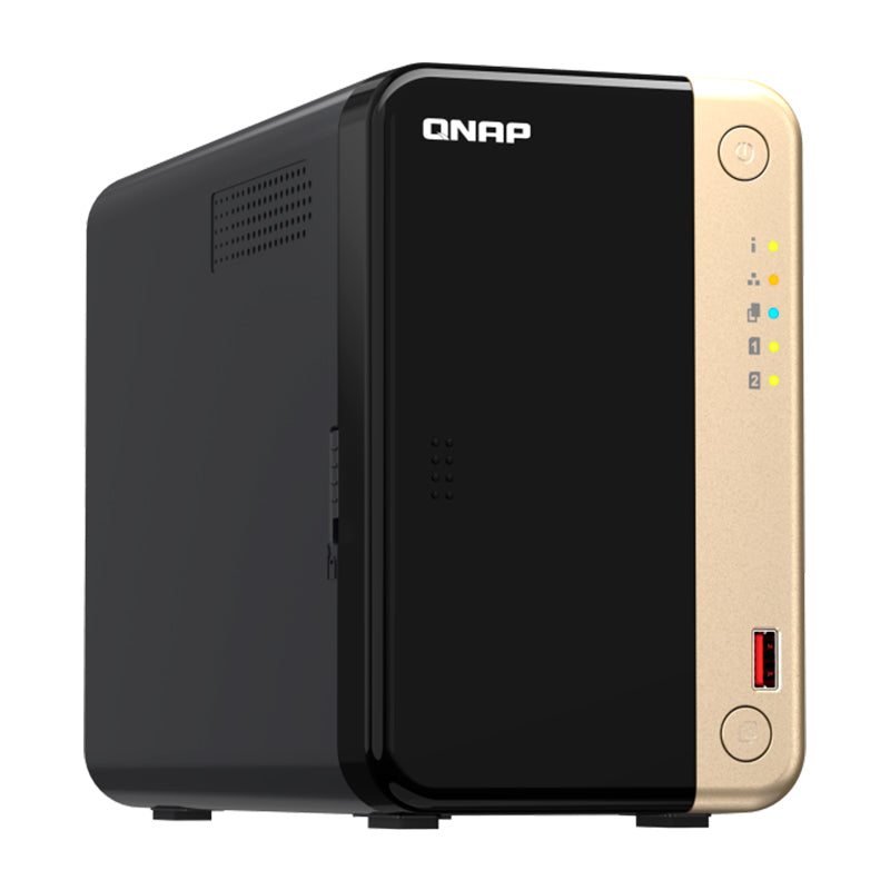 Servidor Nas Qnap Ts-264-8G, Celeron N5095 4C / 2.9Ghz, 8Gb Ram, Bahias: 2 X 3.5 Sat