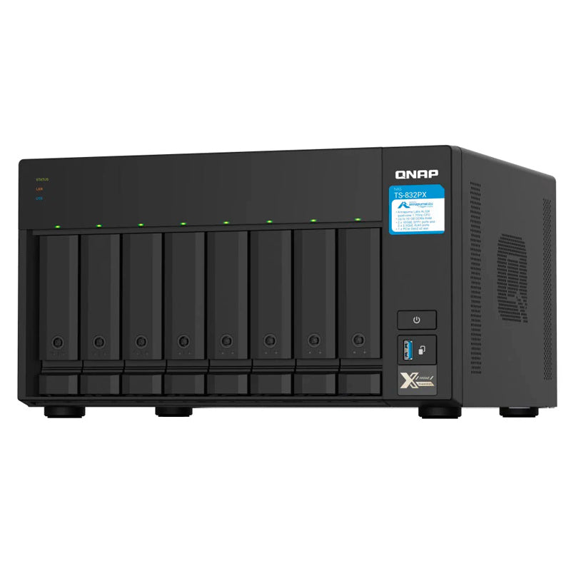 Servidor Nas Qnap Ts-832Px-4G, Arm Cortex-A57 4C/1.7Ghz, 4Gb Ddr4, Bahias: 8 X 3.5 S