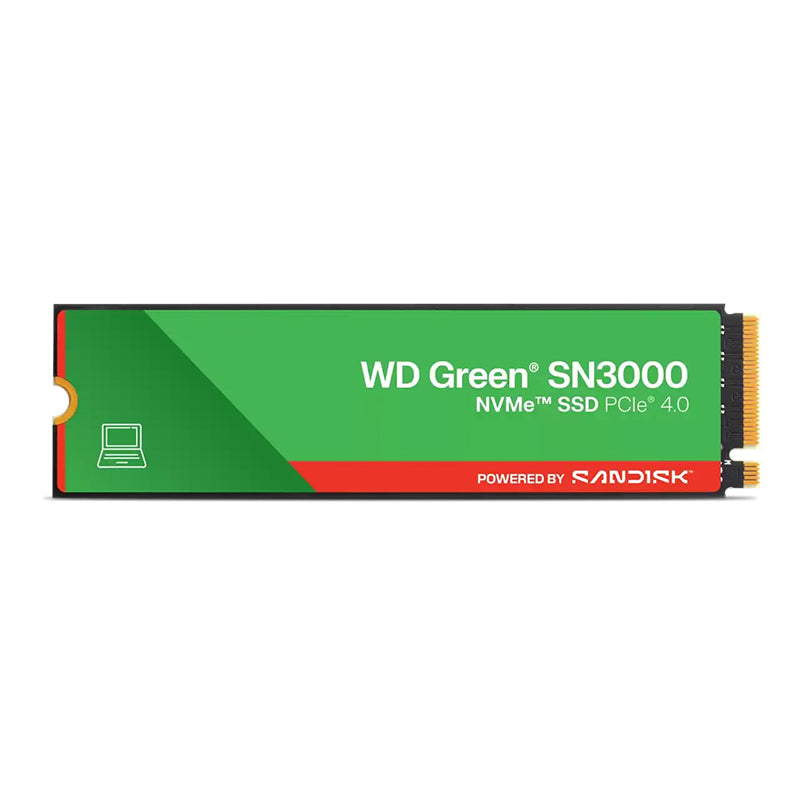 Unidad En Estado Solido Wd Green Sn3000 Nvme 500Gb M.2 2280, Pcie Gen 4.0 X4, Nvme[@@